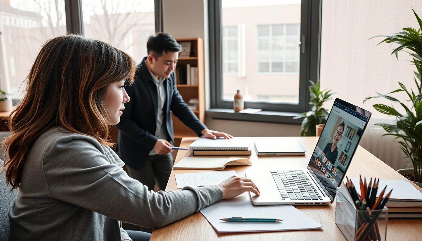 Structured study materials and learning resources on a desk